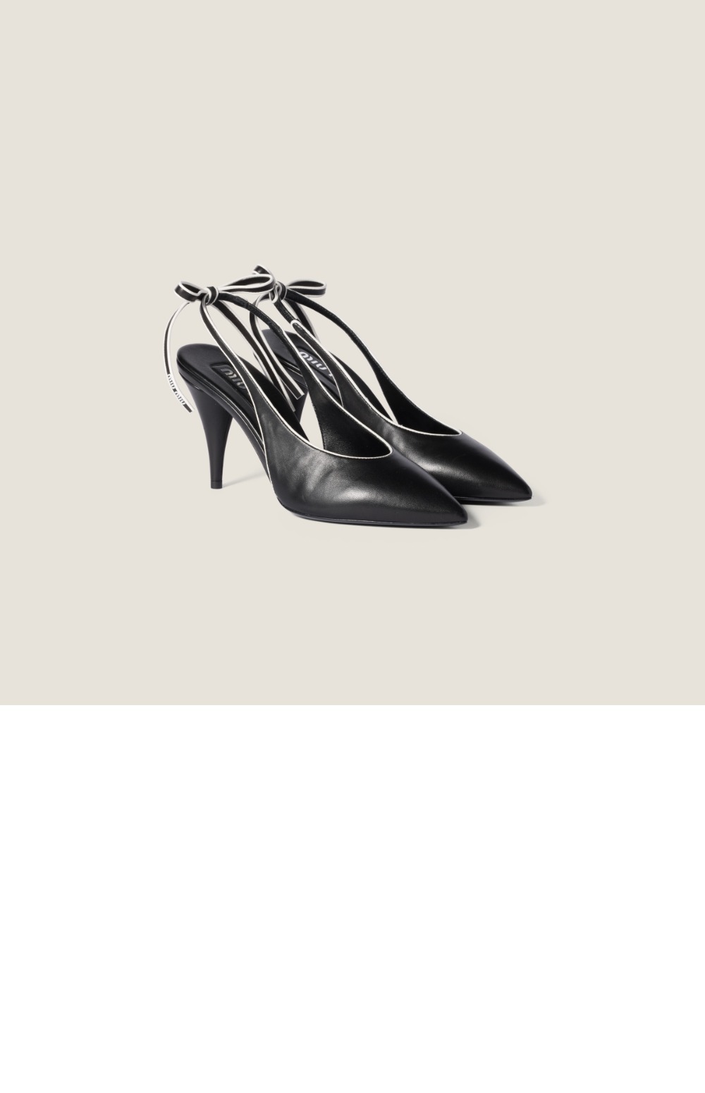 미러급레플리카사이트 | 명품레플리카 전문 쇼핑몰  | 퍼스트원 - 나파 레더 슬링백 펌프스 5I430E > 미우미우