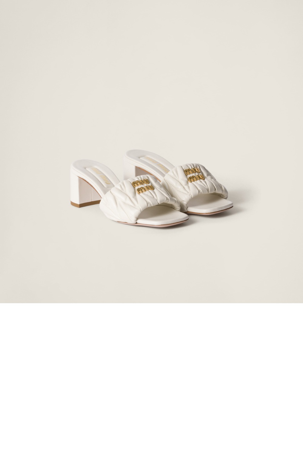 미러급레플리카사이트 | 명품레플리카 전문 쇼핑몰  | 퍼스트원 - 마테라쎄 나파 가죽 슬라이드 5XX657 > 미우미우