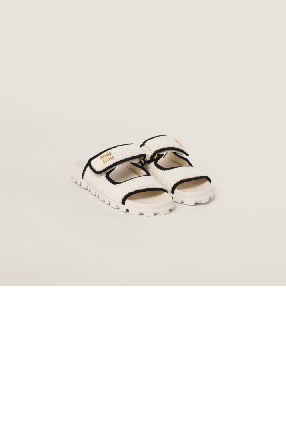 미러급레플리카사이트 | 명품레플리카 전문 쇼핑몰  | 퍼스트원 - 크로셰 니트 슬라이드 샌들 5XX641 > 미우미우