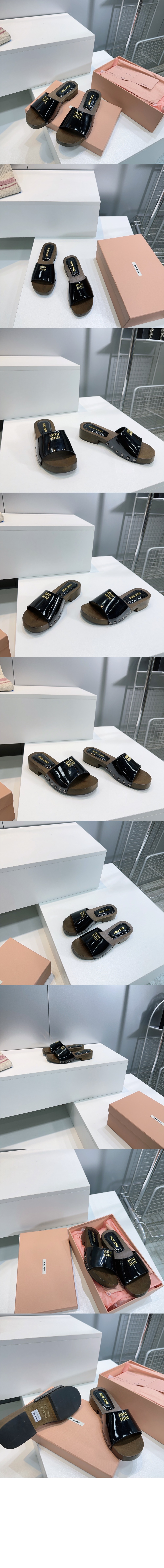 미러급레플리카사이트 | 명품레플리카 전문 쇼핑몰  | 퍼스트원 - 페이턴트 가죽 클로그 5Z425E > 미우미우