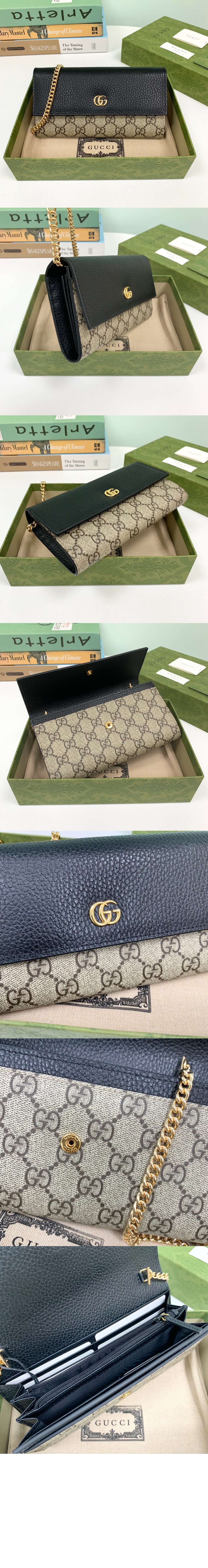 미러급레플리카사이트 | 명품레플리카 전문 쇼핑몰  | 퍼스트원 - GG 마몽 체인 달린 바이컬러 지갑 ‎546585 > 구찌