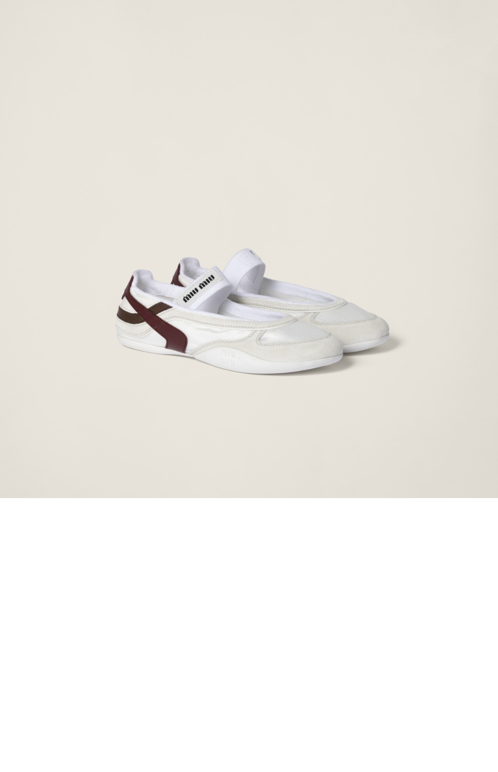 미러급레플리카사이트 | 명품레플리카 전문 쇼핑몰  | 퍼스트원 - 김나지움 기능성 소재 및 스웨이드 발레리나 5F427E > 미우미우