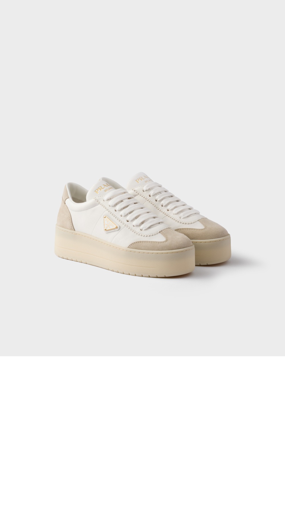 미러급레플리카사이트 | 명품레플리카 전문 쇼핑몰  | 퍼스트원 - 다운타운 볼드 나파 가죽 및 스웨이드 스니커즈 1E928N > 프라다