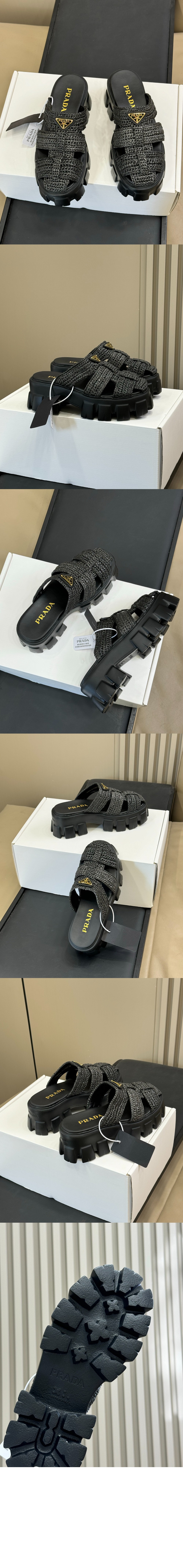 미러급레플리카사이트 | 명품레플리카 전문 쇼핑몰  | 퍼스트원 - 모놀리스 크로셰 케이지 샌들 1X138N > 프라다