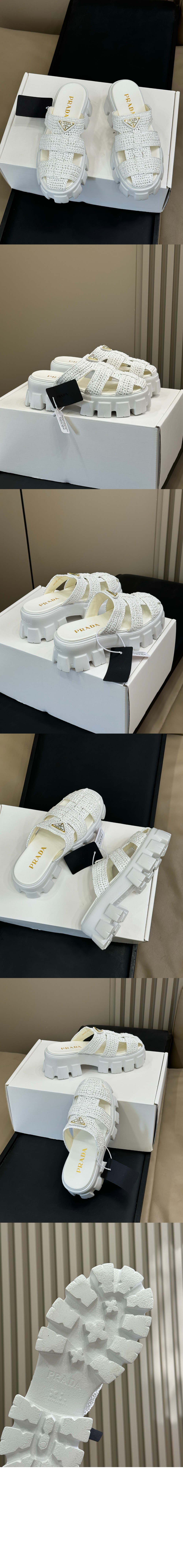 미러급레플리카사이트 | 명품레플리카 전문 쇼핑몰  | 퍼스트원 - 모놀리스 크로셰 케이지 샌들 1X138N > 프라다