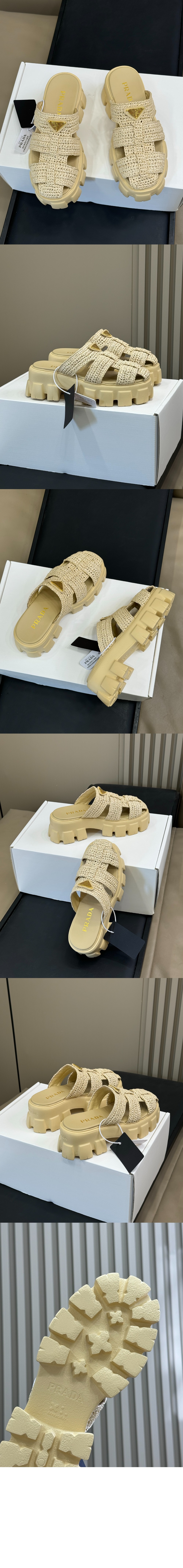 미러급레플리카사이트 | 명품레플리카 전문 쇼핑몰  | 퍼스트원 - 모놀리스 크로셰 케이지 샌들 1X138N > 프라다