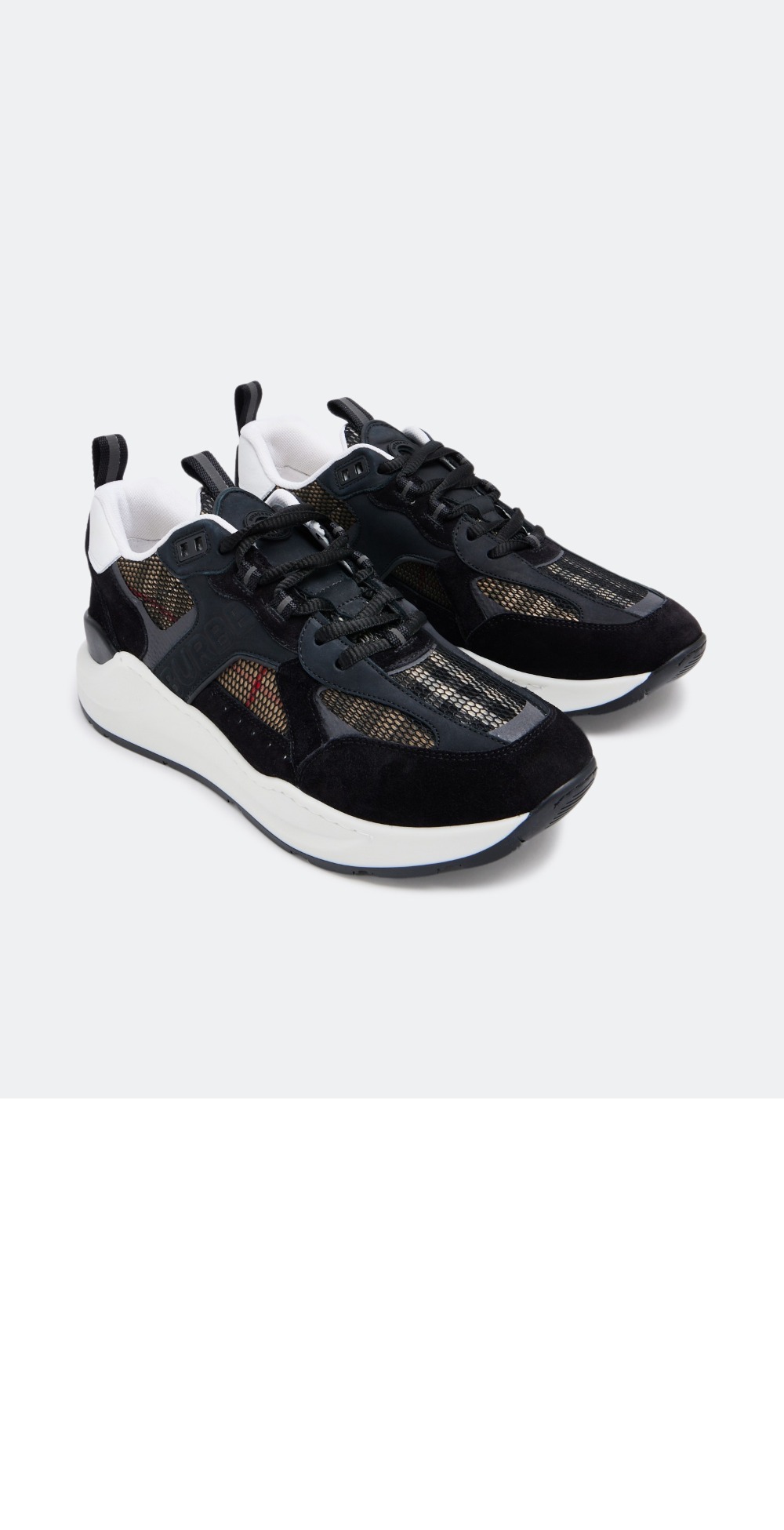 미러급레플리카사이트 | 명품레플리카 전문 쇼핑몰  | 퍼스트원 - 레더 스웨이드 체크 스니커즈 80668351 > 버버리