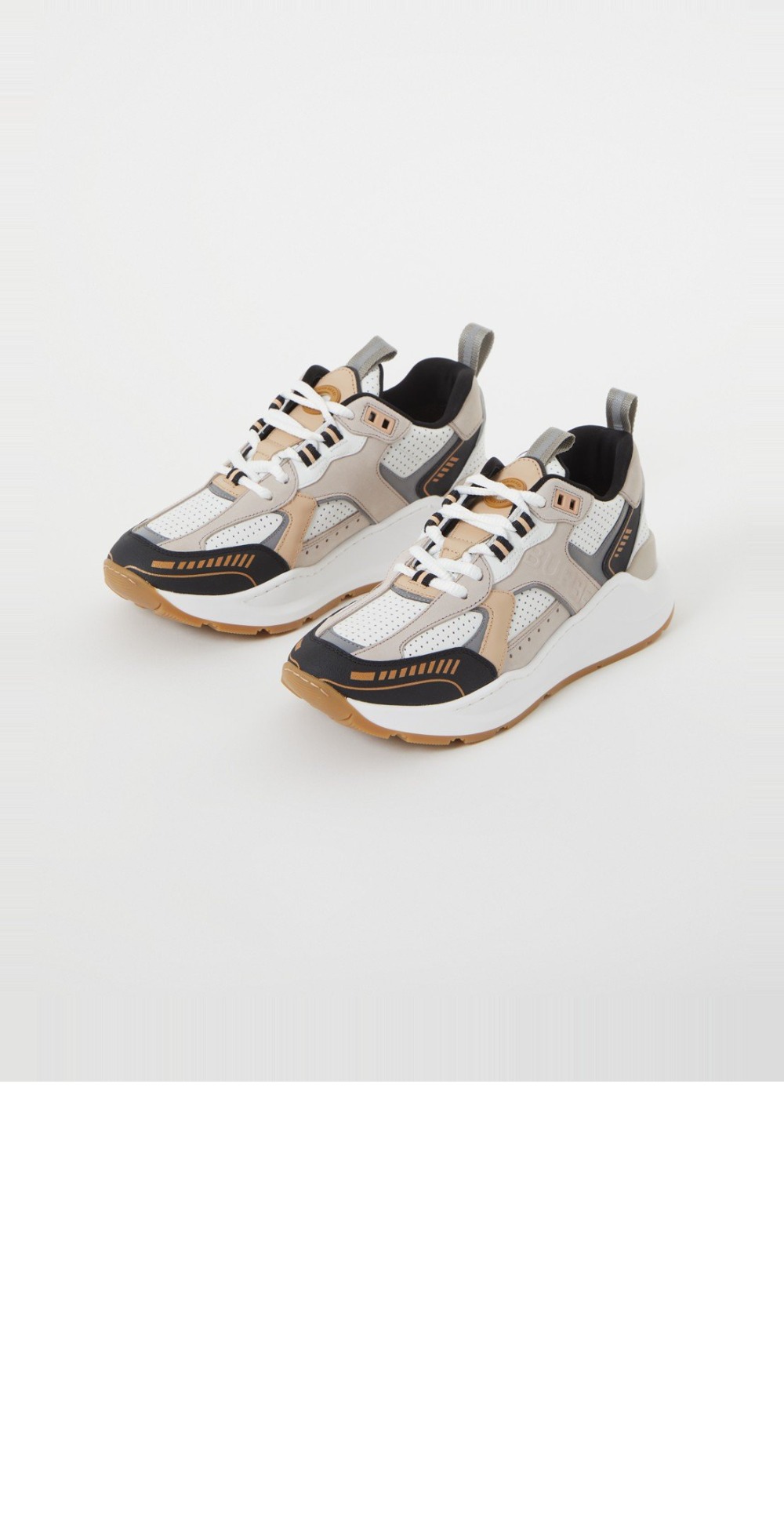 미러급레플리카사이트 | 명품레플리카 전문 쇼핑몰  | 퍼스트원 - 로고 엠보싱 레더 나일론 스니커즈 80657371 > 버버리