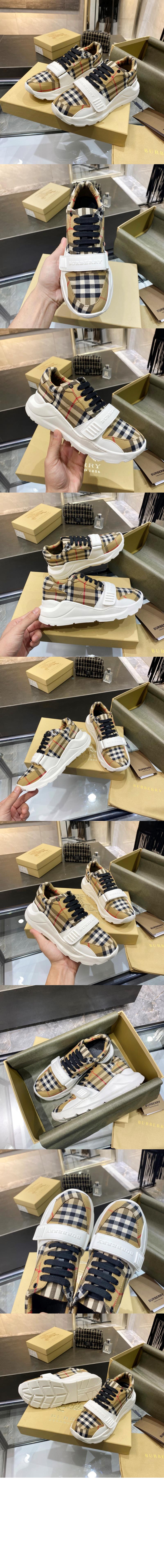 미러급레플리카사이트 | 명품레플리카 전문 쇼핑몰  | 퍼스트원 - 체크 레더 스니커즈 80505091 > 버버리