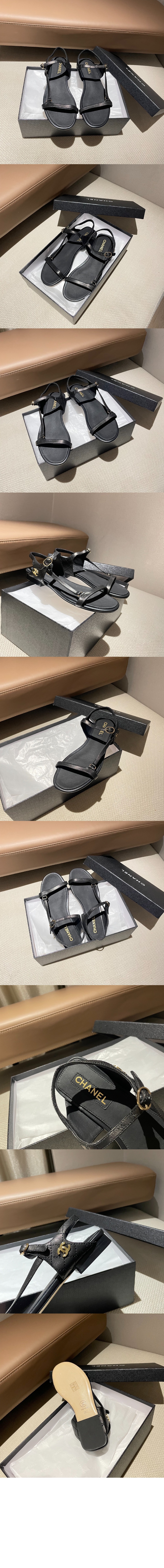 미러급레플리카사이트 | 명품레플리카 전문 쇼핑몰  | 퍼스트원 - CC로고 스트랩 샌들 G46422 > 샤넬