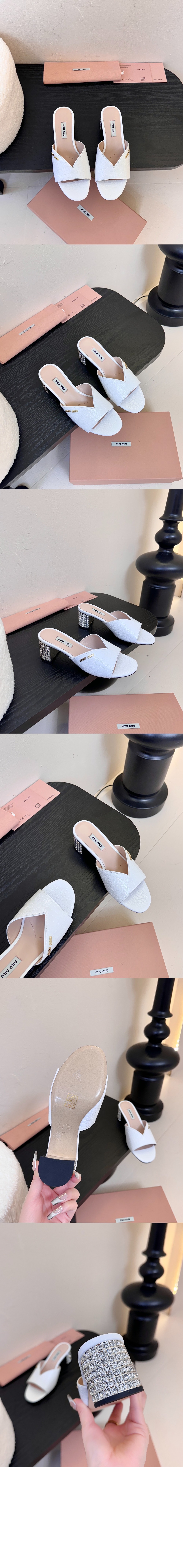 미러급레플리카사이트 | 명품레플리카 전문 쇼핑몰  | 퍼스트원 - 악어 무늬 가죽 샌들 5XX477 > 미우미우