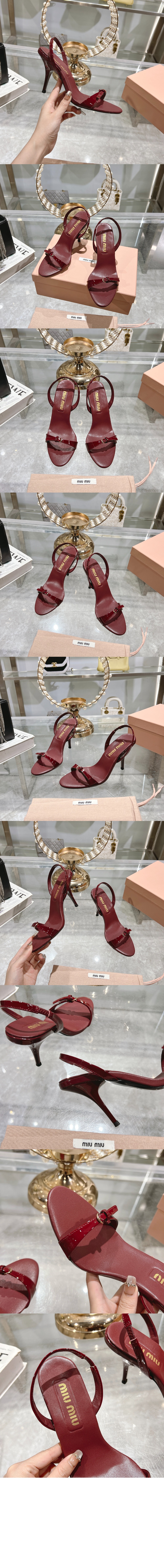 미러급레플리카사이트 | 명품레플리카 전문 쇼핑몰  | 퍼스트원 - 에나멜 가죽 샌들 5X343E > 미우미우