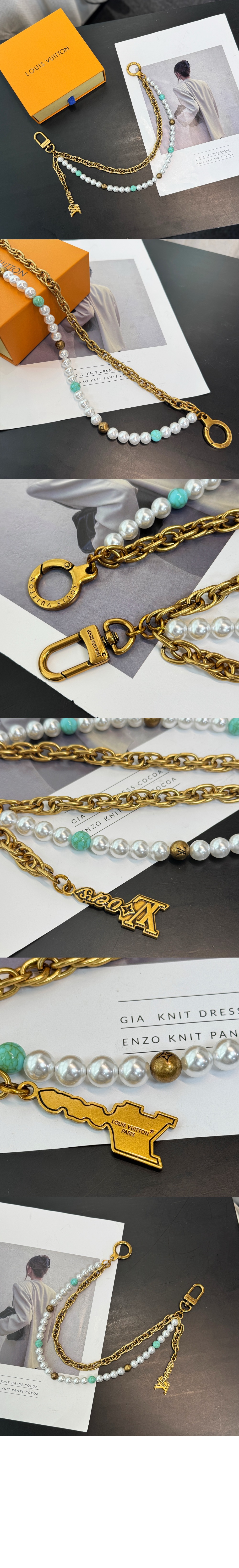 미러급레플리카사이트 | 명품레플리카 전문 쇼핑몰  | 퍼스트원 - 펄 (Pearls) 체인 벨트 & 백 참 M02097 > 루이비통