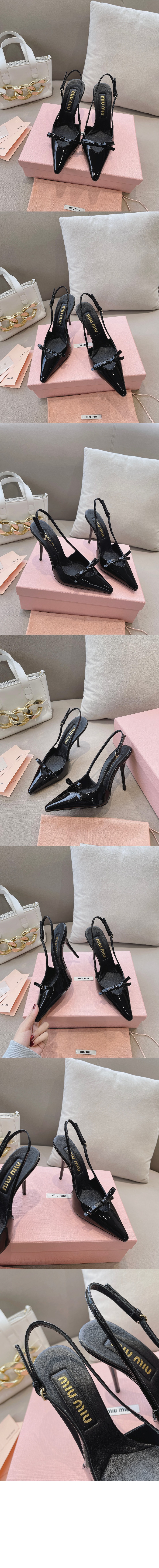미러급레플리카사이트 | 명품레플리카 전문 쇼핑몰  | 퍼스트원 - 페이턴트 레더 슬링백힐 5I015E > 미우미우