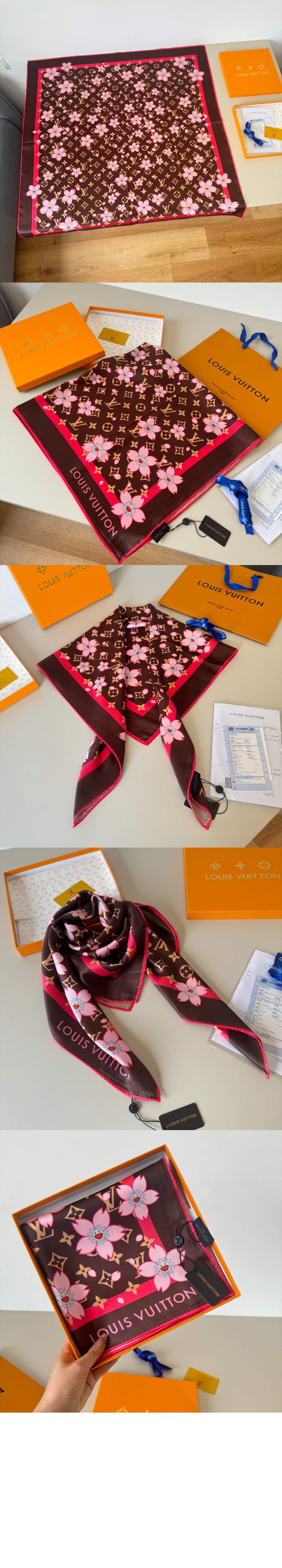 미러급레플리카사이트 | 명품레플리카 전문 쇼핑몰  | 퍼스트원 - LV x TM 모노그램 체리 블라썸 스퀘어 90 M96102 > 루이비통