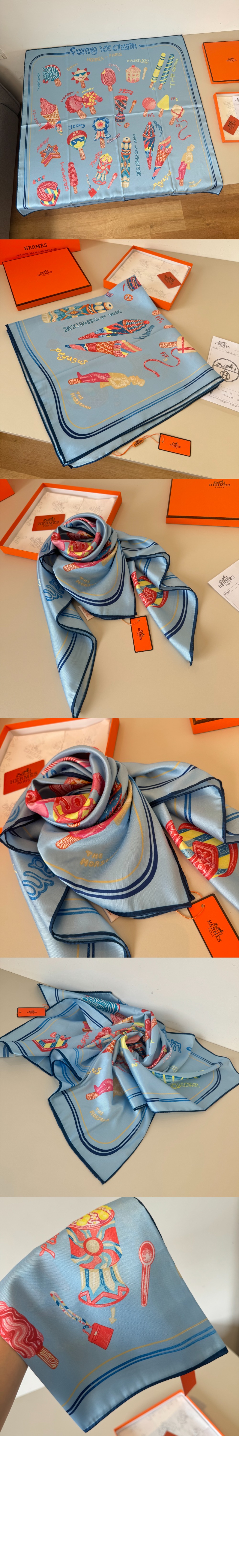 미러급레플리카사이트 | 명품레플리카 전문 쇼핑몰  | 퍼스트원 - Funny Ice Cream 스카프 90 > 에르메스