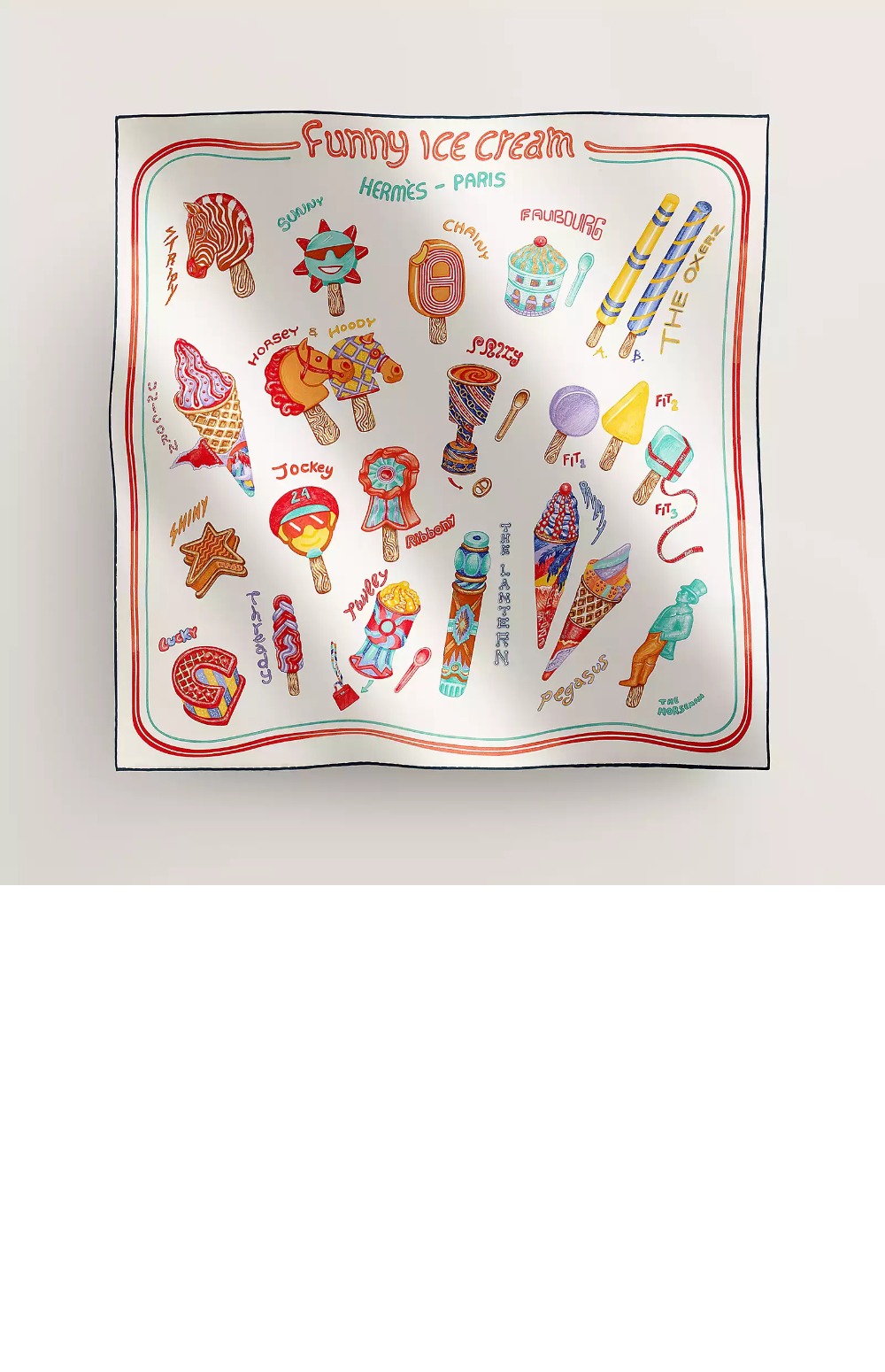 미러급레플리카사이트 | 명품레플리카 전문 쇼핑몰  | 퍼스트원 - Funny Ice Cream 스카프 90 > 에르메스