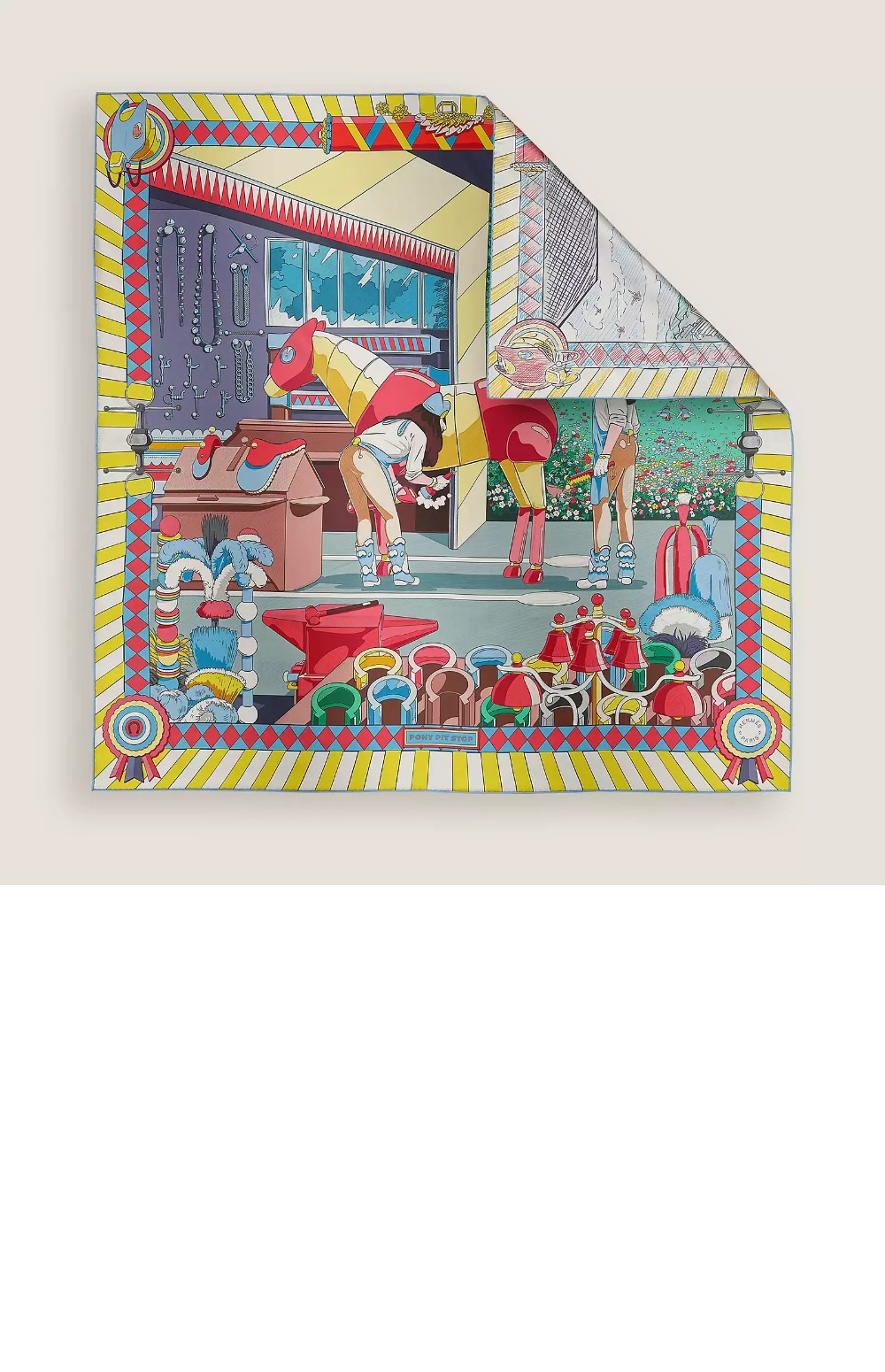 미러급레플리카사이트 | 명품레플리카 전문 쇼핑몰  | 퍼스트원 - Pony Pit Stop 더블 페이스 스카프 90 > 에르메스