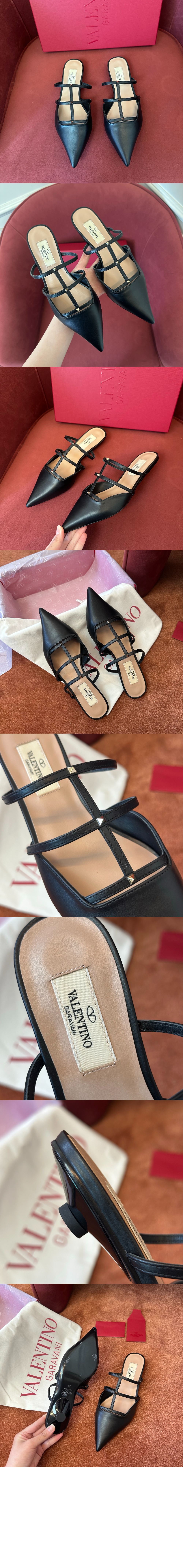 미러급레플리카사이트 | 명품레플리카 전문 쇼핑몰  | 퍼스트원 - 락스터드 위스피 송아지 가죽 마이크로 힐 뮬 > 발렌티노