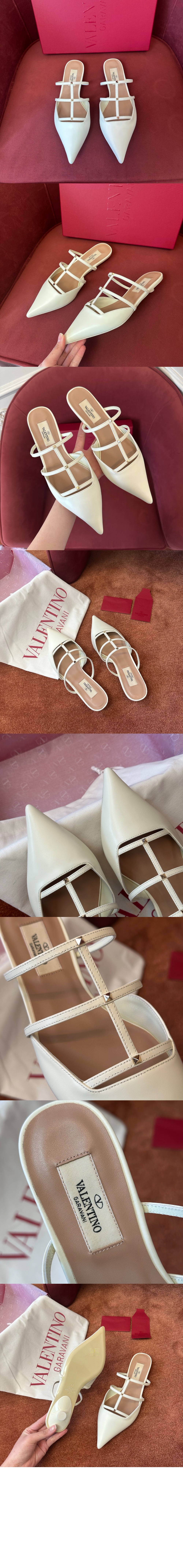 미러급레플리카사이트 | 명품레플리카 전문 쇼핑몰  | 퍼스트원 - 락스터드 위스피 송아지 가죽 마이크로 힐 뮬 > 발렌티노