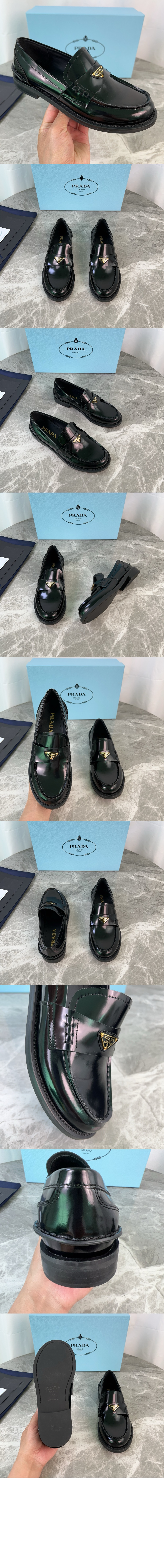 미러급레플리카사이트 | 명품레플리카 전문 쇼핑몰  | 퍼스트원 - 브러쉬드 가죽 로퍼 1D813N > 프라다