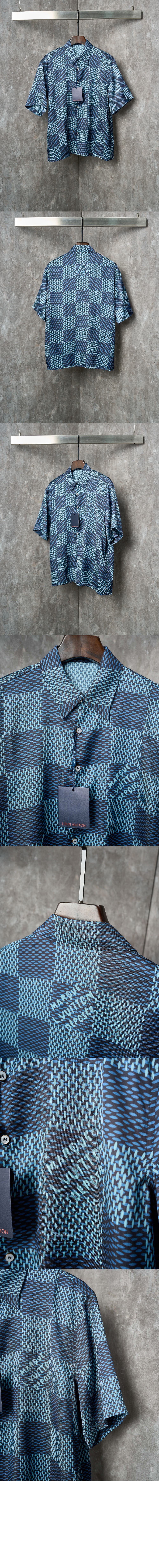미러급레플리카사이트 | 명품레플리카 전문 쇼핑몰  | 퍼스트원 - 다미에 반팔 실크 셔츠 > 루이비통
