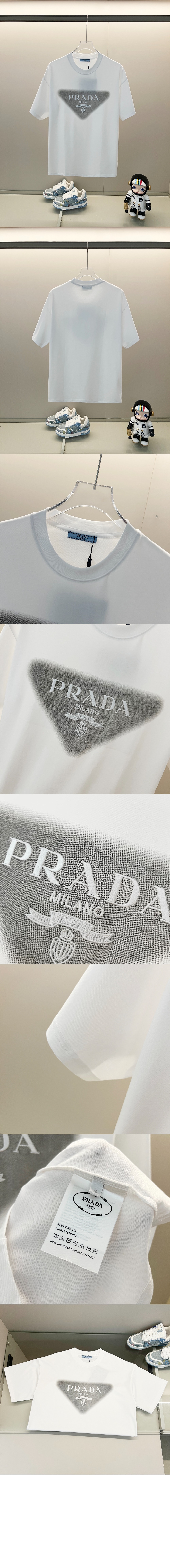 미러급레플리카사이트 | 명품레플리카 전문 쇼핑몰  | 퍼스트원 - 로고 프린트 반팔 > 프라다