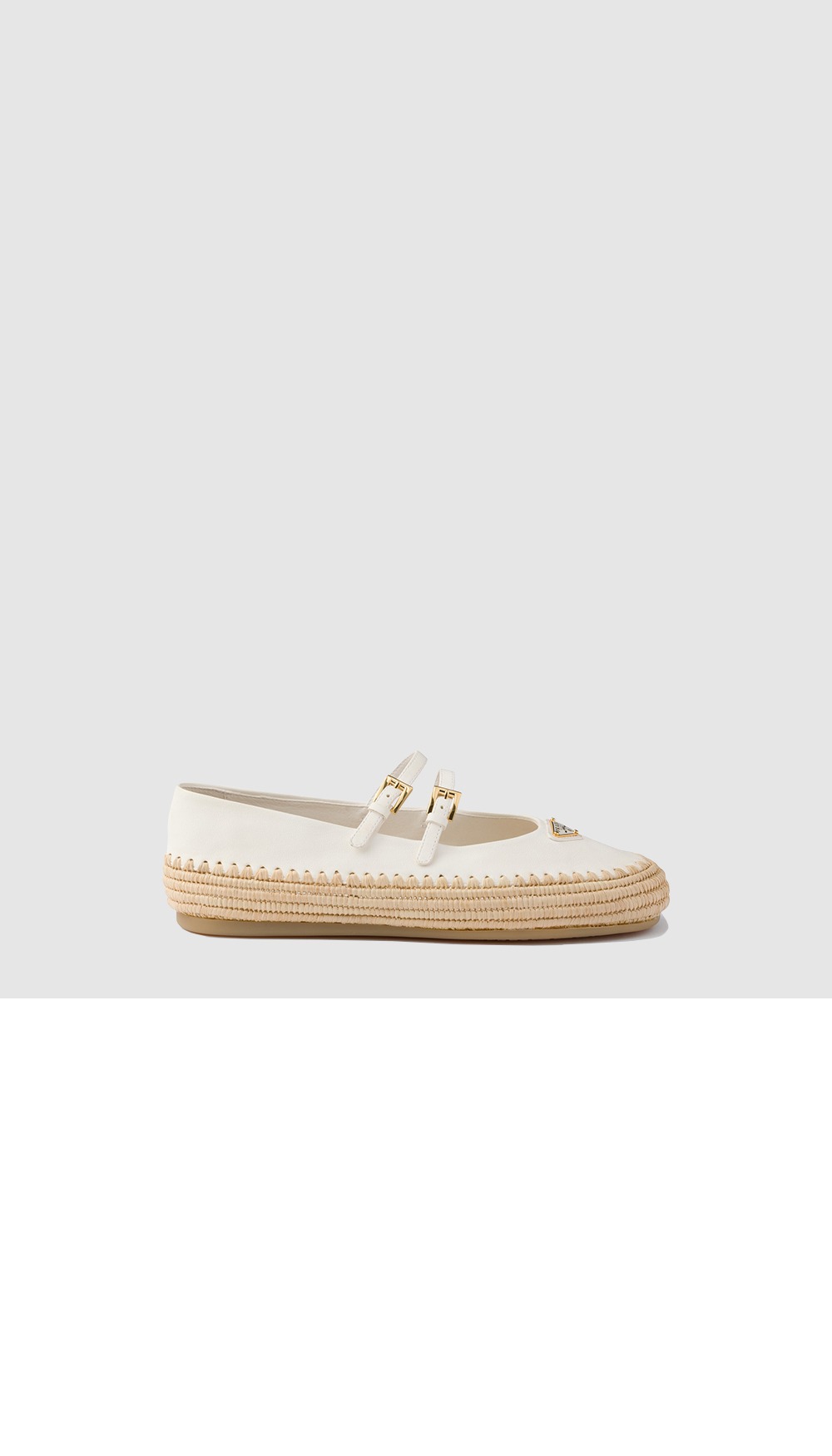 미러급레플리카사이트 | 명품레플리카 전문 쇼핑몰  | 퍼스트원 - 나파 가죽과 라피아 발레리나 1F869N > 프라다