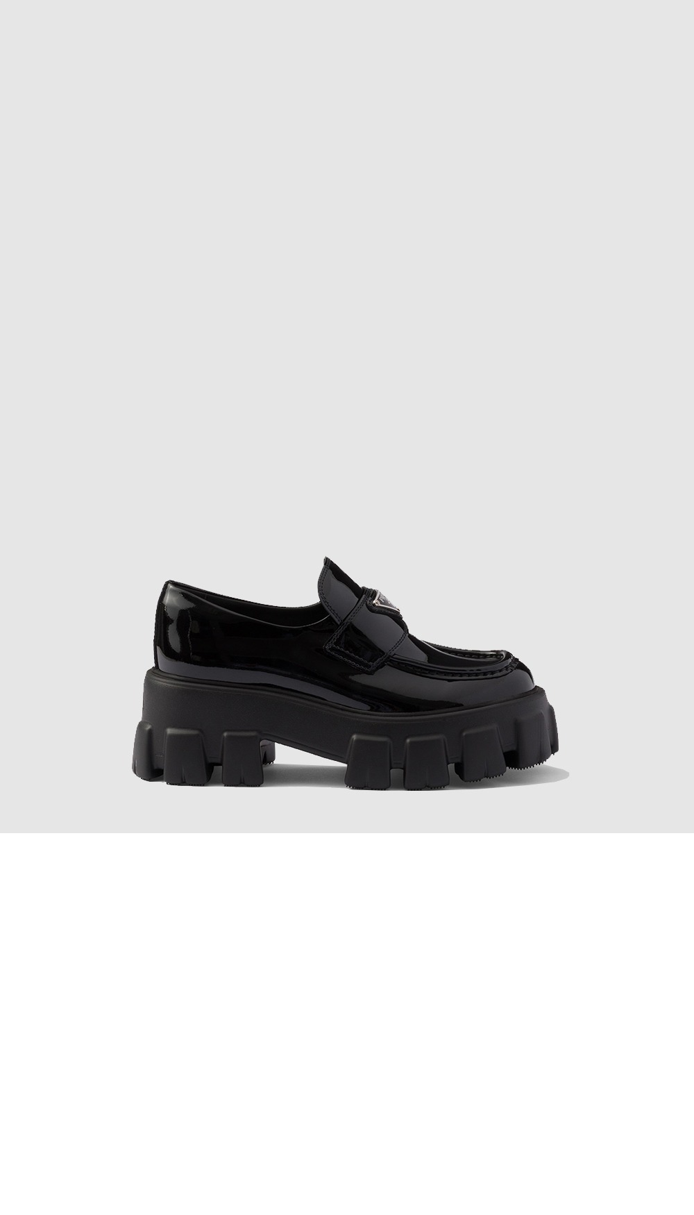 미러급레플리카사이트 | 명품레플리카 전문 쇼핑몰  | 퍼스트원 - 모노리스 에나멜 가죽 레이스업 슈즈 1E255N > 프라다