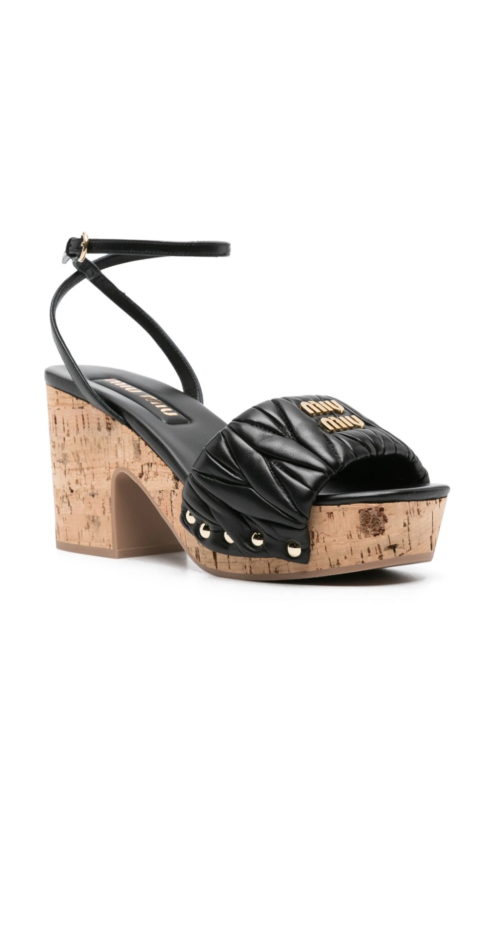 미러급레플리카사이트 | 명품레플리카 전문 쇼핑몰  | 퍼스트원 - 코르크 굽 퀼팅 나파 가죽 샌들 5XZ482 > 미우미우