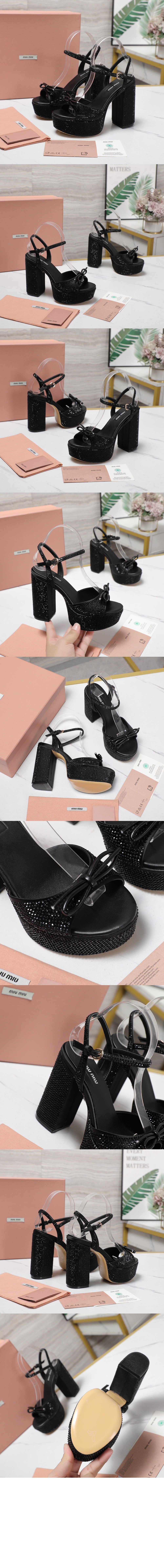 미러급레플리카사이트 | 명품레플리카 전문 쇼핑몰  | 퍼스트원 - 크리스털 장식 플랫폼 샌들 5XP908 > 미우미우