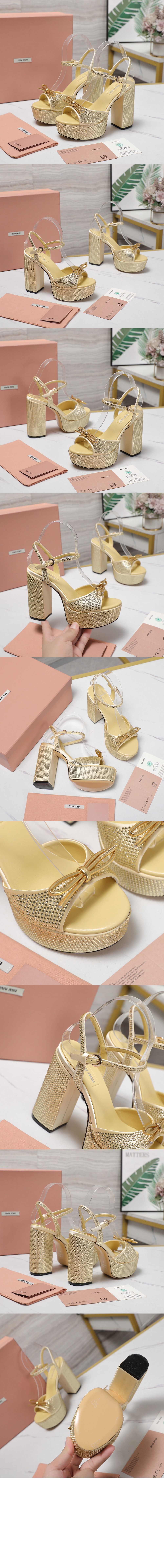 미러급레플리카사이트 | 명품레플리카 전문 쇼핑몰  | 퍼스트원 - 크리스털 장식 플랫폼 샌들 5XP908 > 미우미우