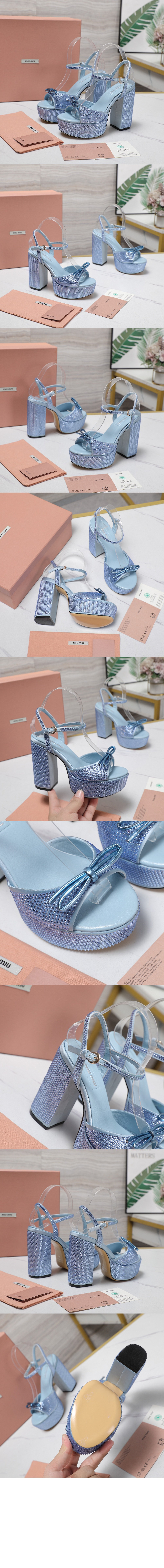 미러급레플리카사이트 | 명품레플리카 전문 쇼핑몰  | 퍼스트원 - 크리스털 장식 플랫폼 샌들 5XP908 > 미우미우