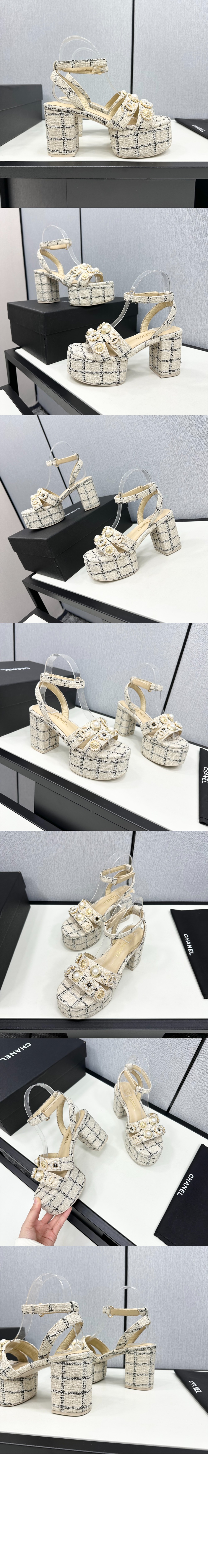 미러급레플리카사이트 | 명품레플리카 전문 쇼핑몰  | 퍼스트원 - 트위드 샌들 G46423 > 샤넬