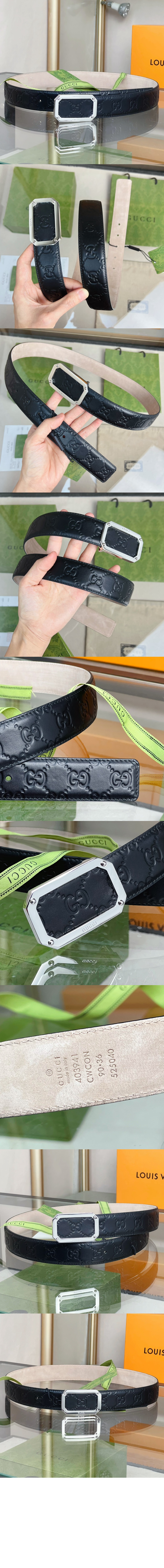 미러급레플리카사이트 | 명품레플리카 전문 쇼핑몰  | 퍼스트원 - 시그니처 가죽 벨트 403941 > 구찌