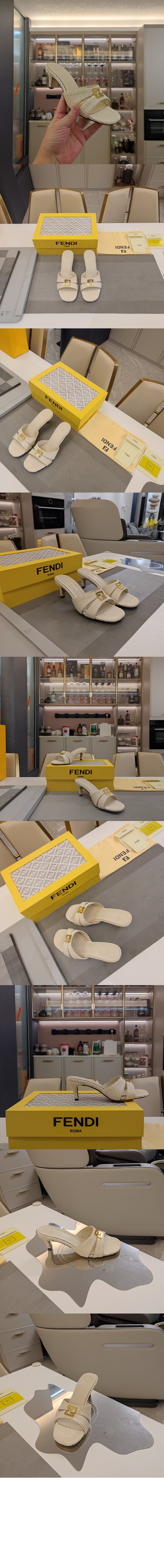 미러급레플리카사이트 | 명품레플리카 전문 쇼핑몰  | 퍼스트원 - 코튼 섬유 미디엄 힐 샌들 8R8538 > 펜디