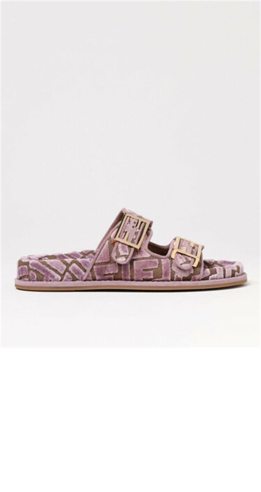 미러급레플리카사이트 | 명품레플리카 전문 쇼핑몰  | 퍼스트원 - 모브 핑크 FF 자카드 벨벳 슬라이드 8X8326 > 펜디