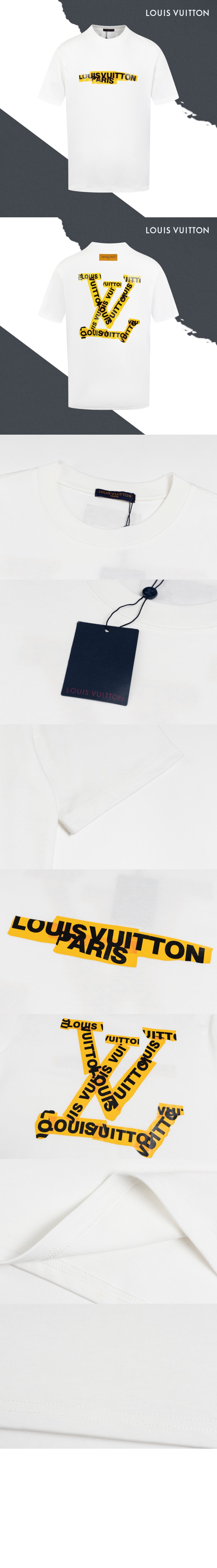 미러급레플리카사이트 | 명품레플리카 전문 쇼핑몰  | 퍼스트원 - 레터링 테이프 LV 반팔티셔츠 > 루이비통