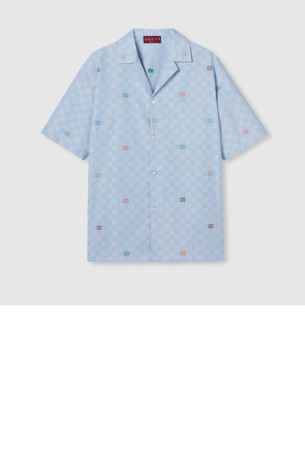 미러급레플리카사이트 | 명품레플리카 전문 쇼핑몰  | 퍼스트원 - 스트라이프 코튼 볼링 셔츠 > 구찌