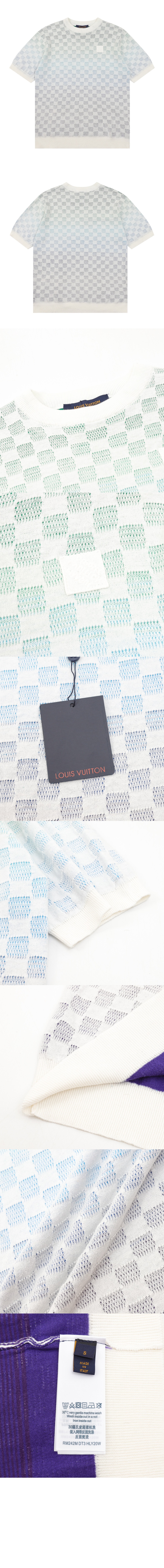 미러급레플리카사이트 | 명품레플리카 전문 쇼핑몰  | 퍼스트원 - 그라데이션 자카드 니트 반팔 > 루이비통