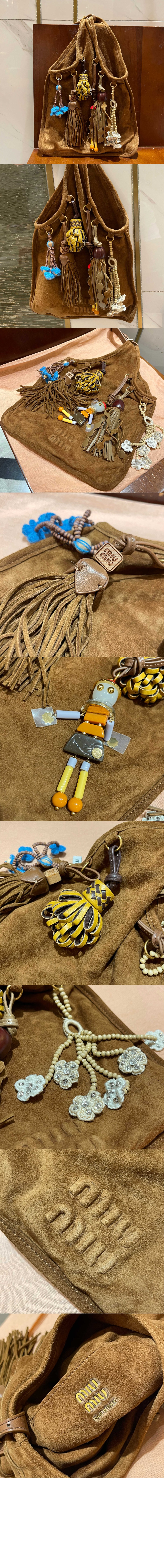 미러급레플리카사이트 | 명품레플리카 전문 쇼핑몰  | 퍼스트원 - 트릭 장식 스웨이드백 5BA295 > 미우미우