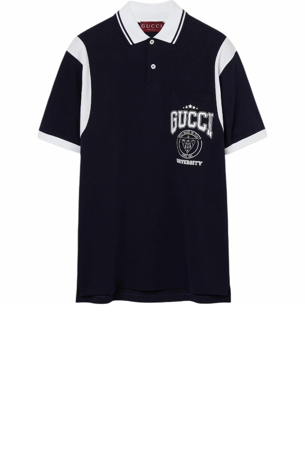 미러급레플리카사이트 | 명품레플리카 전문 쇼핑몰  | 퍼스트원 - 프린트가 있는 면 피케 폴로 셔츠 > 구찌