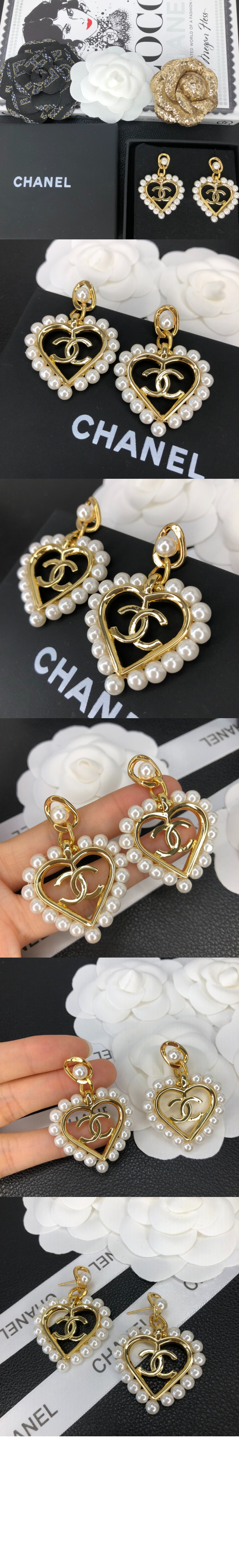 미러급레플리카사이트 | 명품레플리카 전문 쇼핑몰  | 퍼스트원 - 진주 펄 하트 CC 이어링 AB2597 > 샤넬