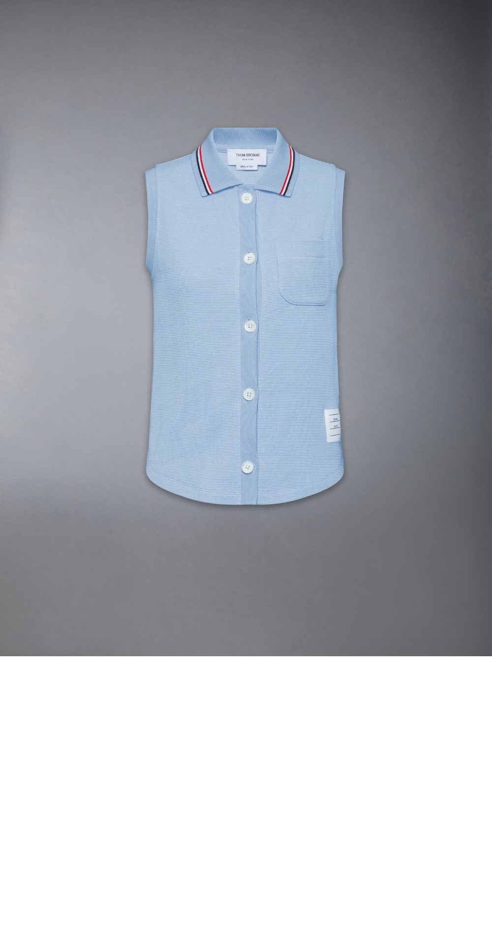 미러급레플리카사이트 | 명품레플리카 전문 쇼핑몰  | 퍼스트원 - 코튼 와플 슬리브리스 버튼 셔츠 > 톰브라운