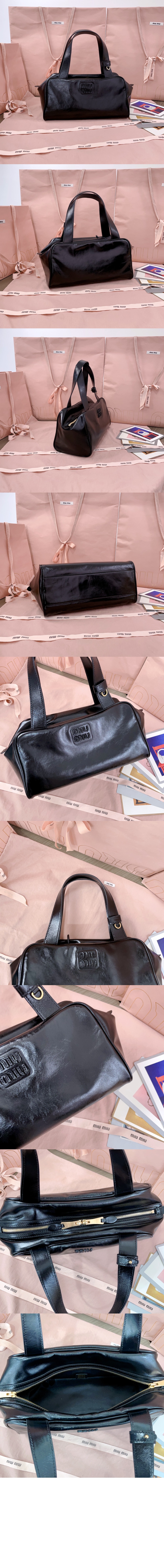 미러급레플리카사이트 | 명품레플리카 전문 쇼핑몰  | 퍼스트원 - 가죽 탑 핸들백 5BB182 > 미우미우