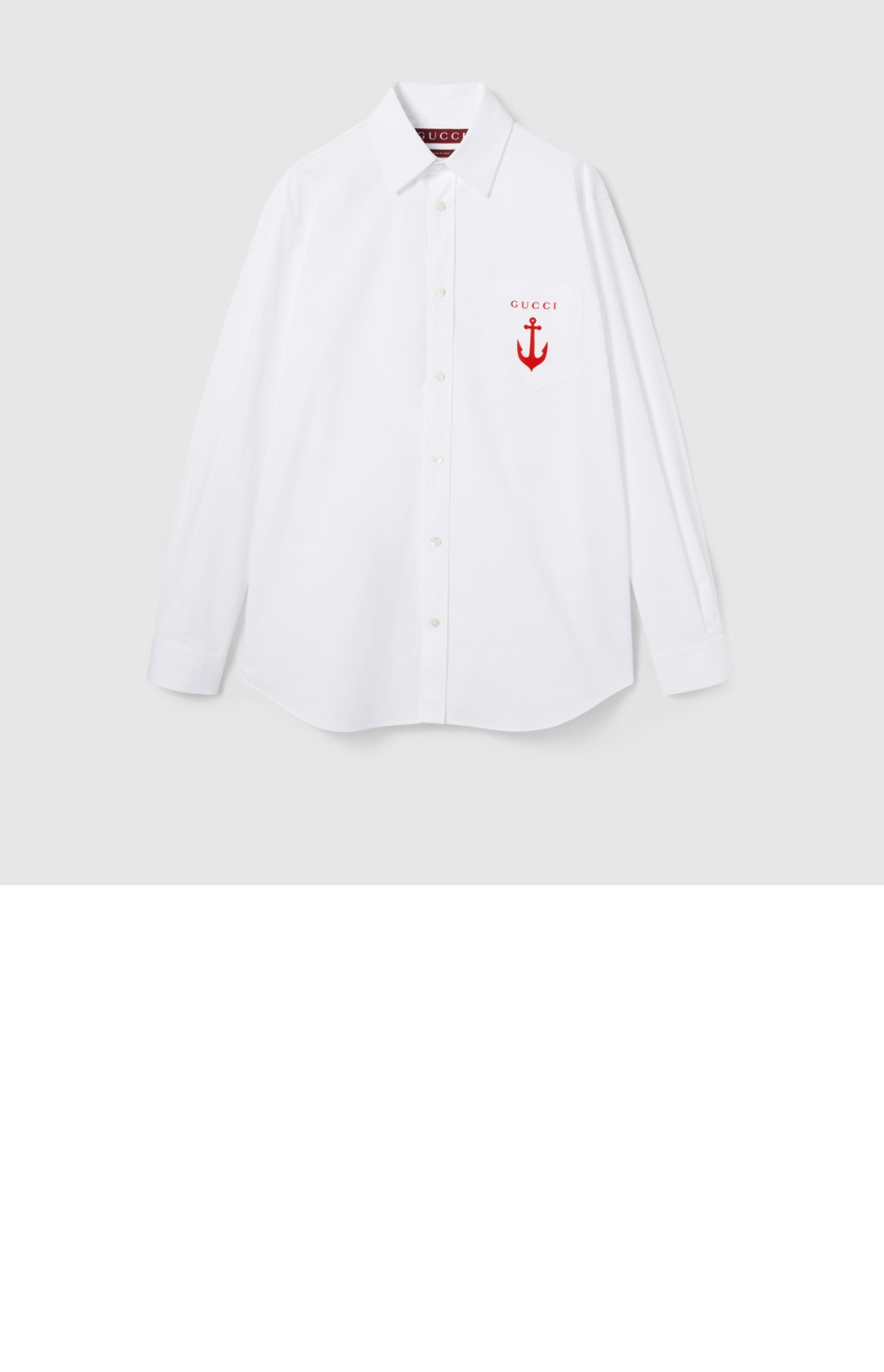 미러급레플리카사이트 | 명품레플리카 전문 쇼핑몰  | 퍼스트원 - 자수 코튼 포플린 셔츠 > 구찌