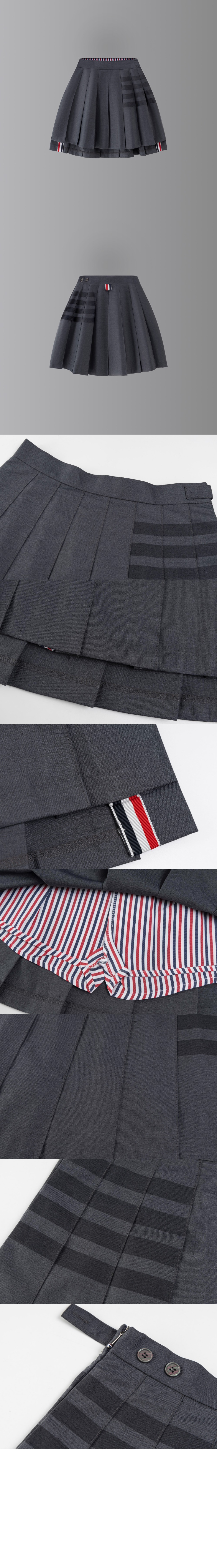 미러급레플리카사이트 | 명품레플리카 전문 쇼핑몰  | 퍼스트원 - 사선 플리츠 미니 스커트 > 톰브라운