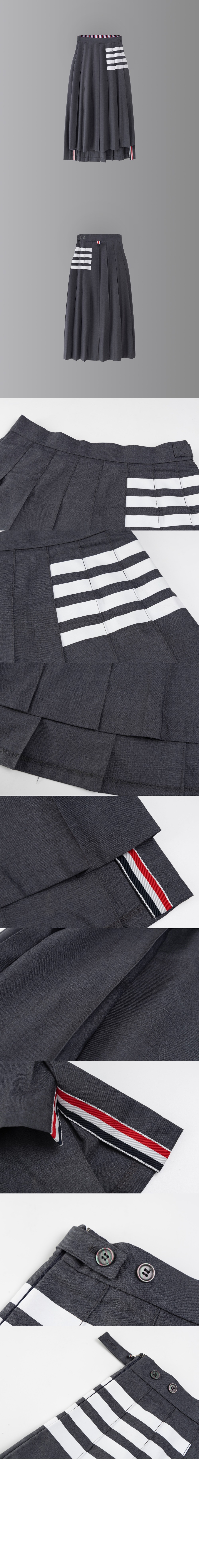 미러급레플리카사이트 | 명품레플리카 전문 쇼핑몰  | 퍼스트원 - 플레인 위브 4바 플리츠 미디 스커트 > 톰브라운