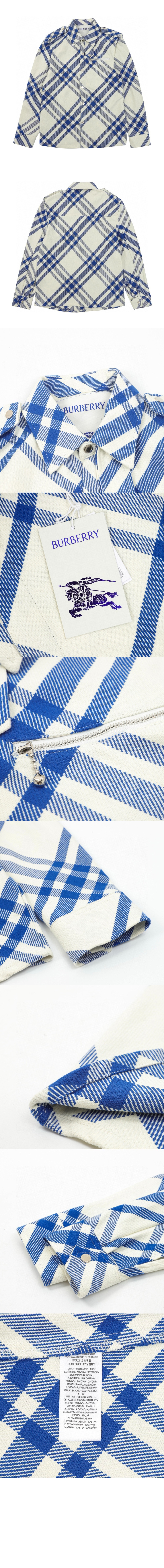 미러급레플리카사이트 | 명품레플리카 전문 쇼핑몰  | 퍼스트원 - 대각선 스트라이프 지퍼 포켓 셔츠 > 버버리