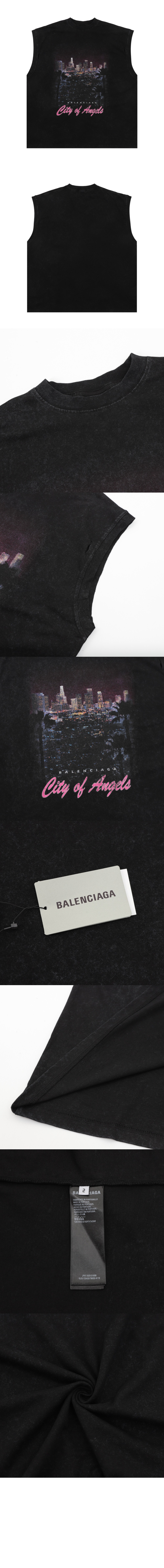 미러급레플리카사이트 | 명품레플리카 전문 쇼핑몰  | 퍼스트원 - 시티 오브 엔젤스 슬리브리스 티셔츠 > 발렌시아가